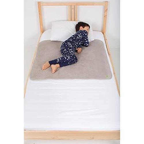 PeapodMats Bedwetting & Incontinence Waterproof Bed Mat - Reusable Underpad. Secure Placement & Breathable. Washable. Enviro Friendly 3x3 (Sand) Mattress Protector & Pee Pad for Kids & Adults