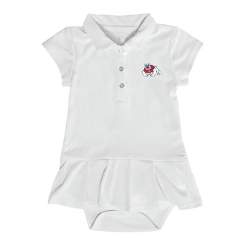 Fresno State Bulldogs Garb Infant Caroline Bodysuit Dress - White