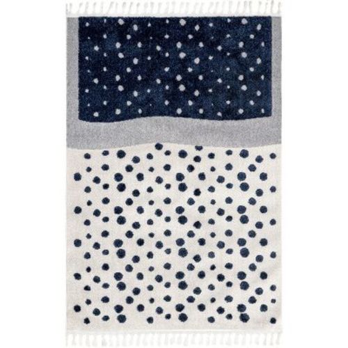 Nuloom Alena Polka Dot 4x6 Indoor Area Rug For Living Room Bedroom Dining Room Nursery Kitchen, Navy