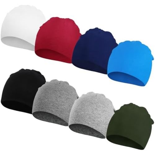 DRESHOW BQUBO 8 Pack Unisex Baby Beanie Hat Infant Baby Soft Cute Knit Cap Nursery Beanie