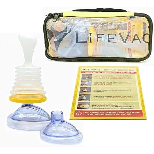 LifeVac Travel Kit (Canadian Version) - Choking Rescue Device, Portable Suction Rescue Device First Aid Kit for Kids and Adults, Portable Airway Suction Device | Anti Choking Device for Children and Adults
