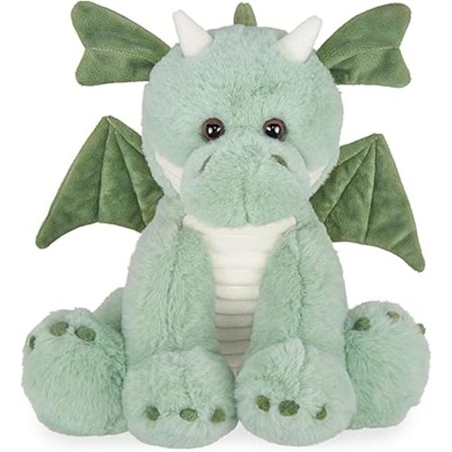 Bearington Collection Burnie Plush Dragon Stuffed Animal, 10.5 Inch