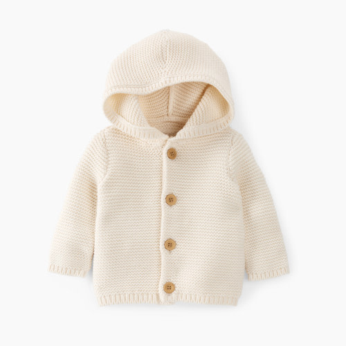 Carter's Little Planet Organic Seed Stitch Cardigan - Cream, 3M