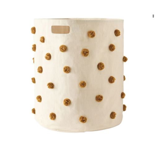 Pom Pom Basket - Hamper in “Dijon”