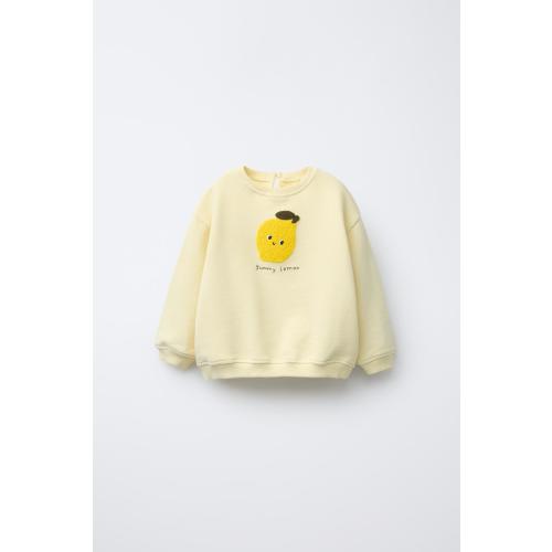 Lemon Patch Sweatshirt - Light green | ZARA