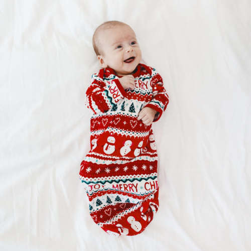 Festive Fair Isle Infant Gown