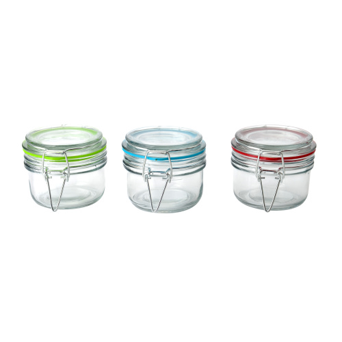 Mainstays Kitchen Storage 5-Ounce Clear Glass Lock Lid Jar with Silicone Gasket