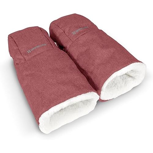 UPPAbaby CozyHandmuff/Easily Attaches to Stroller Handlebars/Ultra-Plush, Weather-Proof Hand Protection Lucy (Rosewood Mélange)