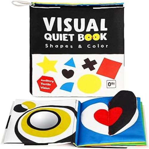 beiens Black and White Baby Toys - Crinkle, Montessori and Mirror Toys for Newborns to 12 Months - Infant Boy and Girl Gifts