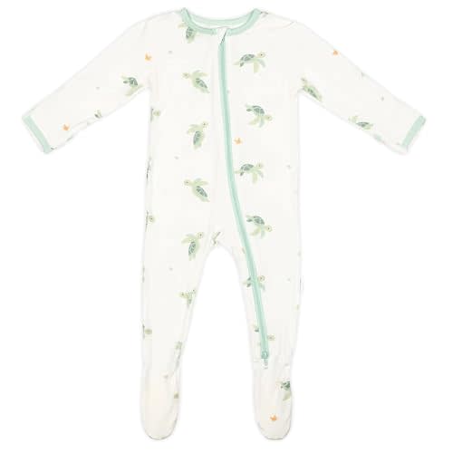 Soft Baby Bamboo Viscose Footie Pajamas, Zipper Closure, 0-24 Months