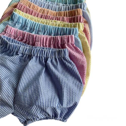 Seersucker shorts bloomers for children / Size newborn to 10 Years old