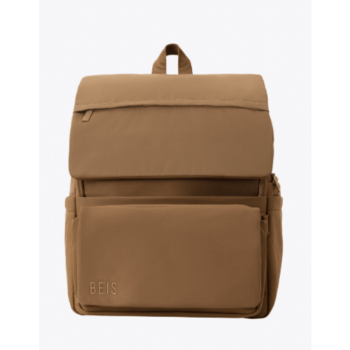 BÉIS 'The Ultimate Diaper Backpack' in Camel - Diaper Bag Backpack in Camel Brown