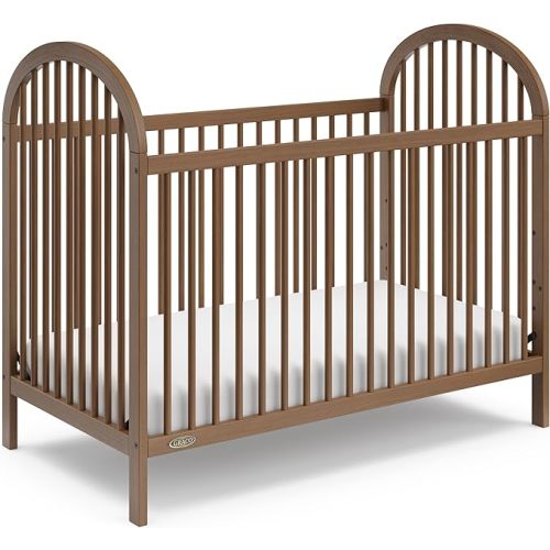 Graco Olivia Convertible Crib (Hazelnut) – GREENGUARD Gold Certified, 100% Solid Wood, Fits Standard Crib Mattress, Converts to Toddler Bed and Daybed, 4 Adjustable Mattress Heights