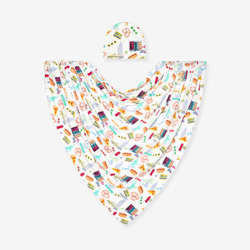 Posh NYC Swaddle Beanie Set