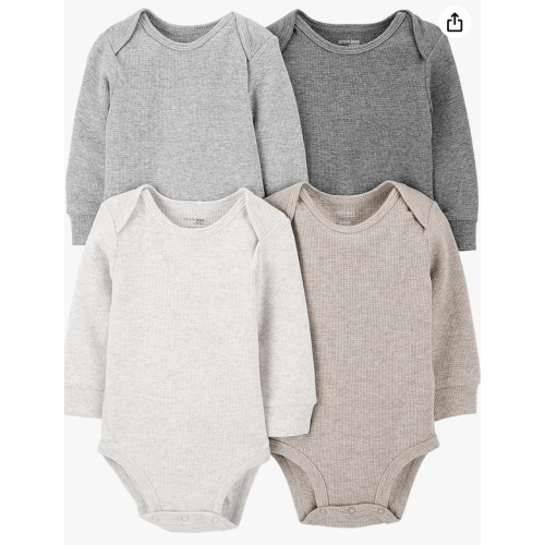 Simple Joys by Carter's unisex-baby 4-pack Long-sleeve Thermal Bodysuit