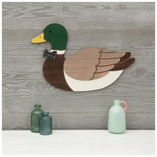 Mallard With Bowtie Wood Wall Decor