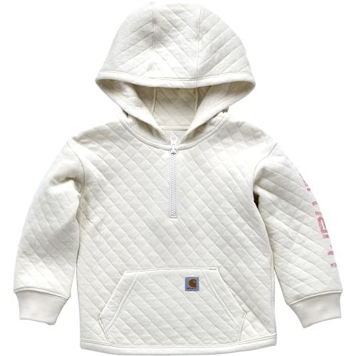 Carhartt Kid's CA7106 Long-Sleeve Quilted Jersey Half-Zip Sweatshirt - Girls