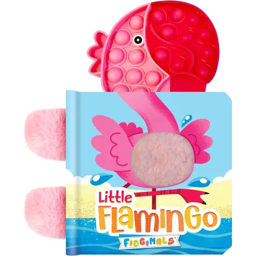 Fidgimals Little Flamingo Animal Baby Book | Sensory Board Book with Pop It Fidget Toys, Perfect Sensory Toys for Toddlers I Baby Books I Your Sensory Fidget Friend
