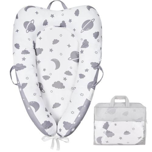 Baby Lounger -Lilian&Gema Infant Lounger for Newborn 0-24 Months, Soft Washable Baby Nest with Cover, Newborn Lounger for Home and Travel, Baby Gifts