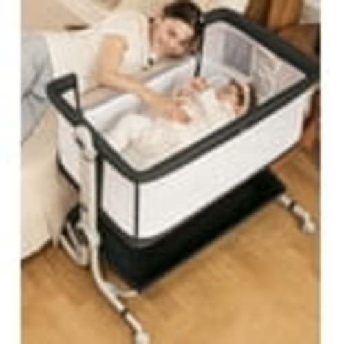 Babyeap 3 in 1 Baby Bassinet,Baby Basinet Bedside Sleeper, Standalone Baby Crib,6 Height Adjustable Portable Crib for Newborn