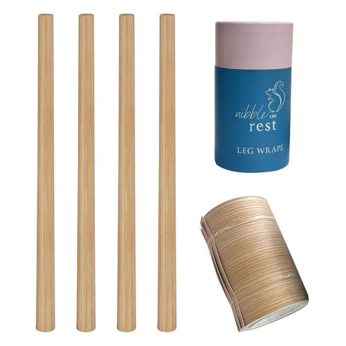 Highchair Decorative Leg Wraps, Bamboo Style, Highchair Accessories, Compatible with IKEA Antilop Highchair, Includes 4 Pre-Cut Adhesive Strips