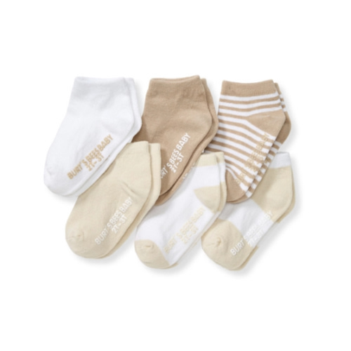 Solid & Stripes Organic Cotton Baby Ankle Socks 6 Pack - Heather Grey