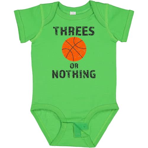 inktastic Basketball Threes or Nothing Baby Bodysuit