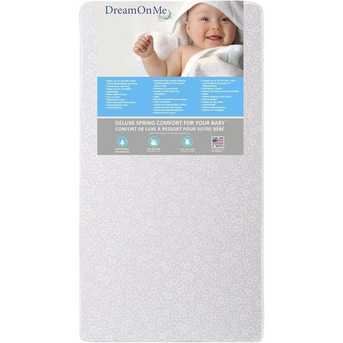 Dream On Me Little Baby 6 Inch Full Size Firm Fiber Crib and Toddler Bed Mattress Grey