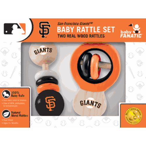 San Francisco Giants Wood Rattle Set - Baby Gifts