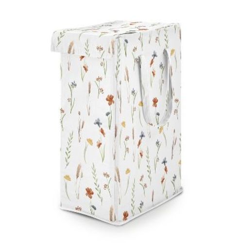 Sweet Jojo Designs Girl Foldable Laundry Hamper with Handles Watercolor Floral Garden Multicolor