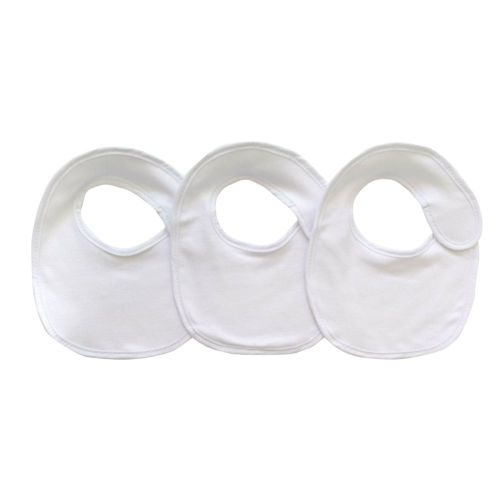 4Baby Newborn Jersey Soft Bib White 3 Pack