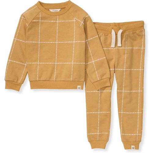 Burt's Bees Baby baby-boys Shirt and Pant Set, Top & Bottom Outfit Bundle, 100% Organic Cotton
