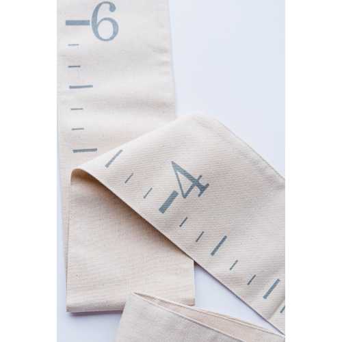 Neutral Fabric Growth Chart Ruler, Canvas Wall Hanging for Kids, Height Chart for Nursery or Playroom, Baby Shower Gift
