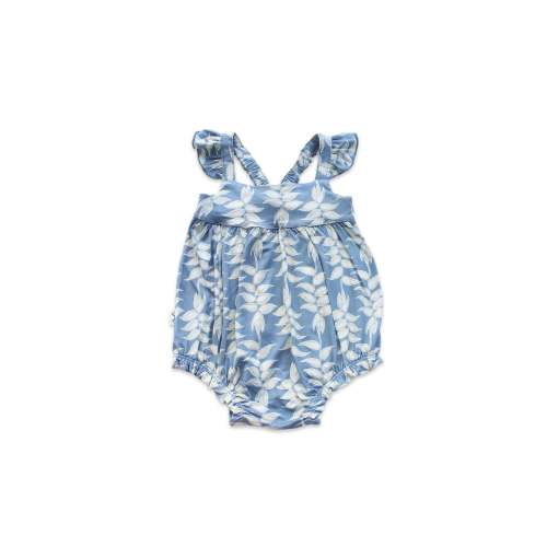 Bubble Romper - Blue Heliconia