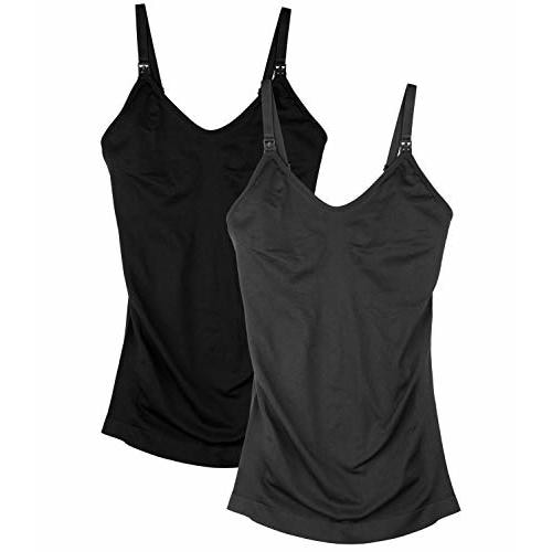 DAISITY Womens Maternity Nursing Tank Cami for Breastfeeding with Adjustable Straps