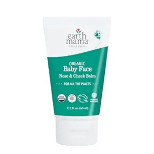 Earth Mama Organic Baby Face Nose & Cheek Balm | Moisturizer with Calendula Oil for Dry Skin Care, Natural Petroleum Jelly Alternative (2-Fluid Ounce)