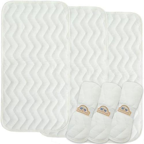 BlueSnail Waterproof and Portable Baby Changing pad Liners 3 Count,14” x 27”(White)
