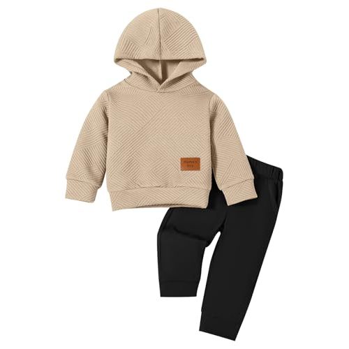 Neutocd Baby Boy Clothes Outfits Long Sleeve Hoodie Tops Sweatshirt Pants Set for Infant Toddler Fall Winter Sweatsuit