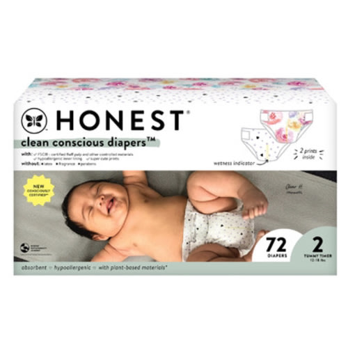 The Honest Company Club Box Diapers Ya Heart and Rose Blossom
