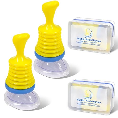 2Packs Portable Assist Suction Apparatus Kit Helps to Remove Objects Quickly and Effectively, Soft Home Kit, Easy to Use, Value Pack Includes Two Different Size S/XS