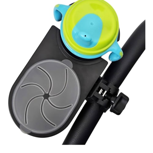 liuliuby Universal Stroller Snack Tray Attachment | Stroller Cup Holder Attachment Universal Snack Tray for Stroller Tray Attachment | Clip On Baby Stroller Accessories for Joggers, Umbrella & Wagons