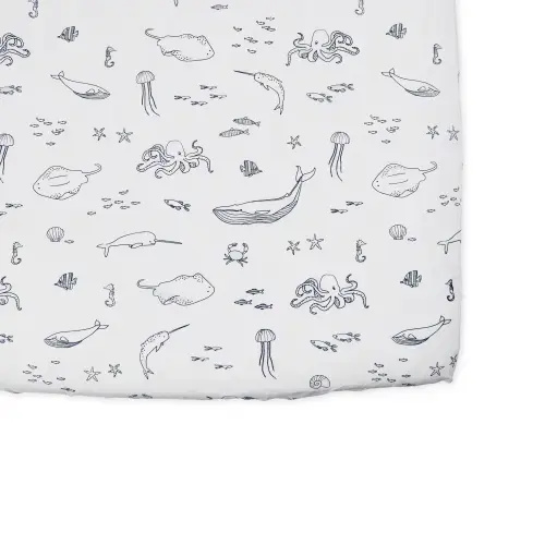 Crib Sheet- life aqautic
