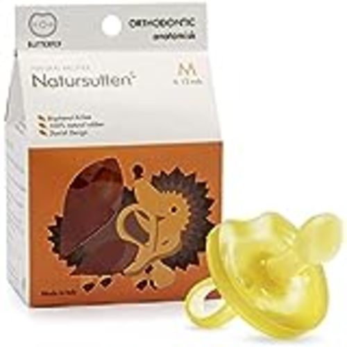 Amazon.com : Natursutten Pacifiers 12-18 Months - 1-Pack Butterfly Shield Round Nipple Natural Rubber Safe & Soft BPA-Free Pacifiers for Breastfeeding Babies - Newborn Pacifiers Made in Italy : Baby Pacifiers : Baby