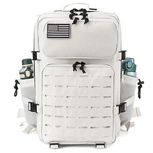 QT&QY 25L/45L Military Tactical Backpack For Men Molle Daypack 3 Day Bug Out Bag Hiking Rucksack With Bottle Holder