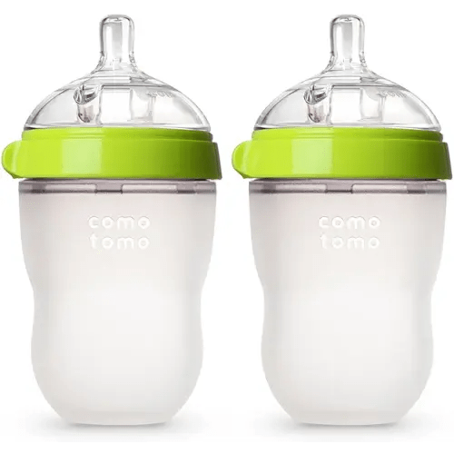 Comotomo Baby Bottle, Green, 8 oz (2 Count)