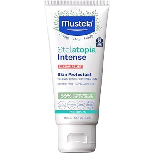 Mustela Eczema Relief Cream Stelatopia Intense - Fragrance-Free Moisturizing Body Lotion with Colloidal Oatmeal - For dry, itchy, irritated skin & flare-ups - Baby, Child & Adult - 5.07 fl. oz.
