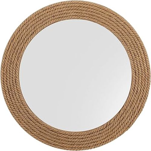 Nagina International Hand Crafted Nautical Premium Wall Decor Rope Accentuated Mirror | Maritime Sailor's Decor Gifts & Collectibles (24 Inches) [B01N5PJ4AN]