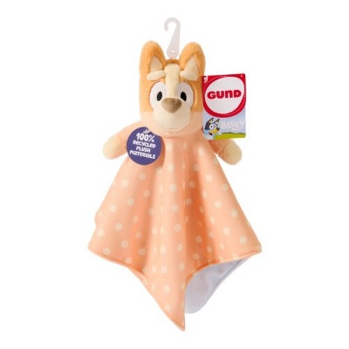 GUND Sustainably Soft Plush Lovey, Baby Blanket with Stuffed Animal 13” Learning Toy - Bluey Bingo