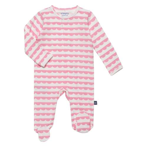 scallop stripe cloudstretch™ magnetic footie – Magnetic Me