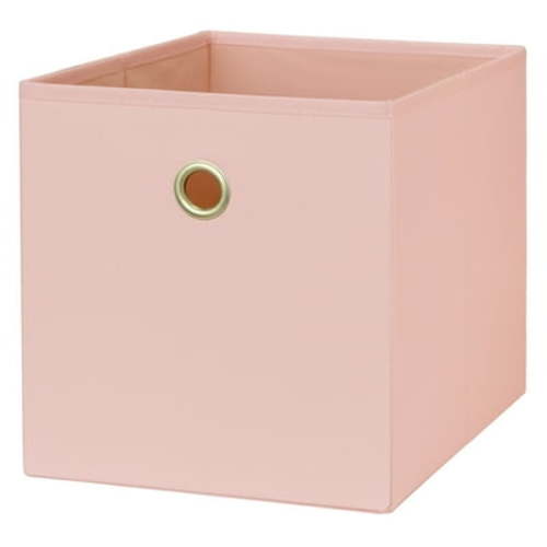 Mainstays Collapsible Fabric Cube Storage Bin, Pearl Blush